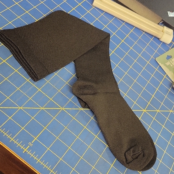 Compression Black Socks 13 Top to ankle 9" Foot Length NEW - Picture 1 of 3